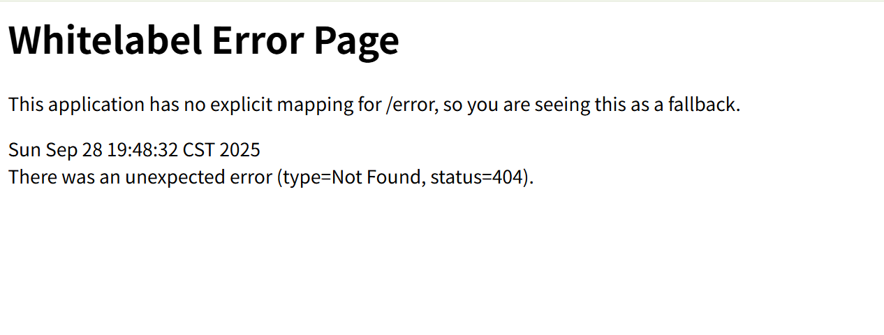 Spring Boot错误页面