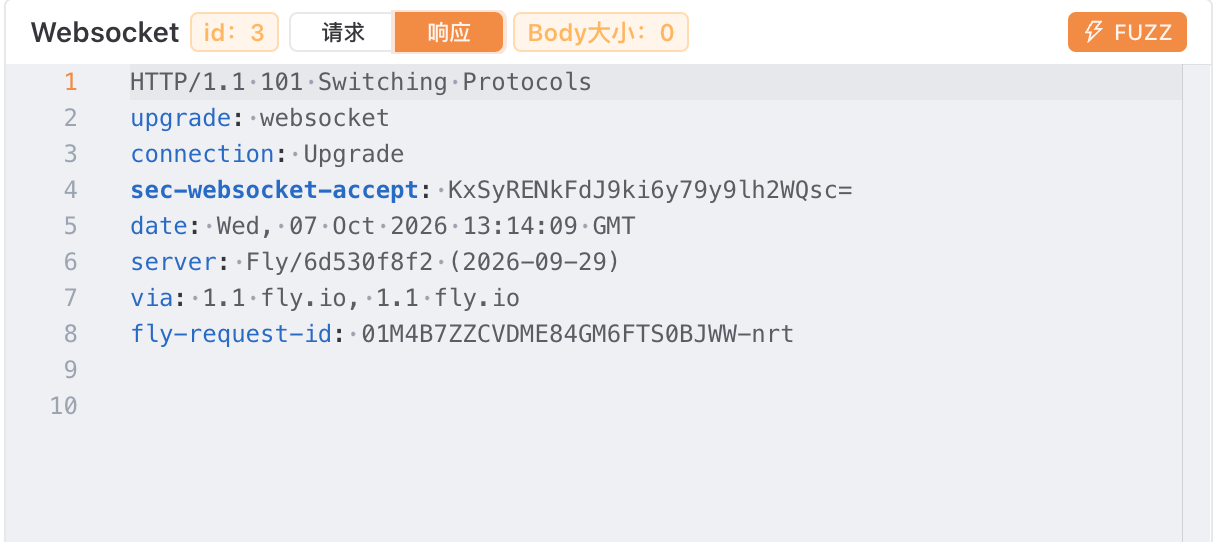 WebSocket 的 HTTP 升级响应