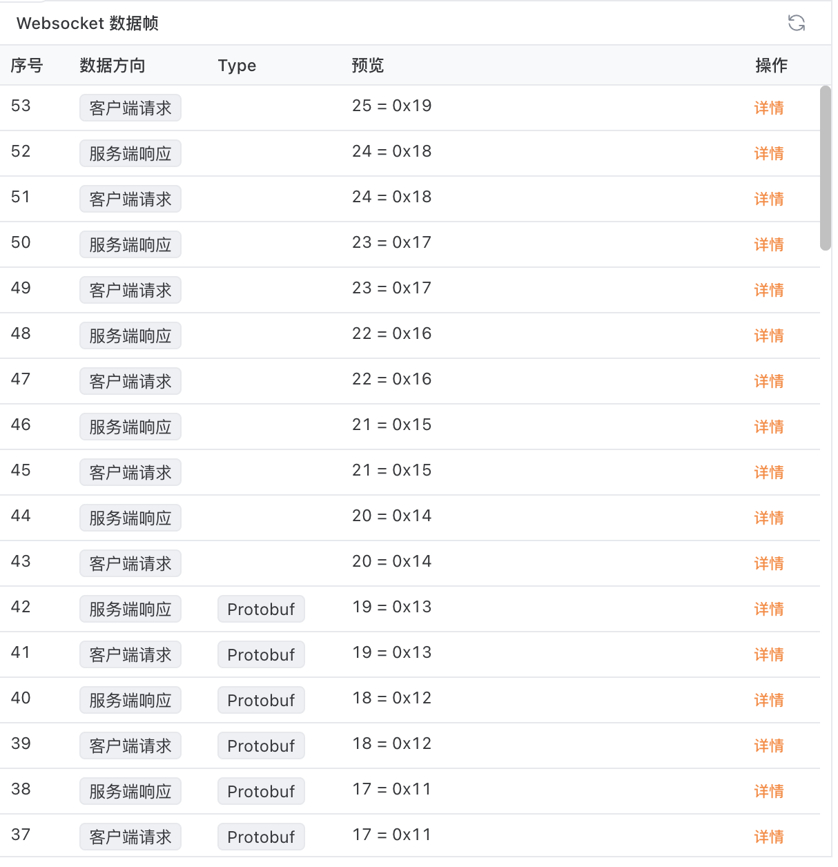 Yakit 中的双向 WebSocket 消息记录